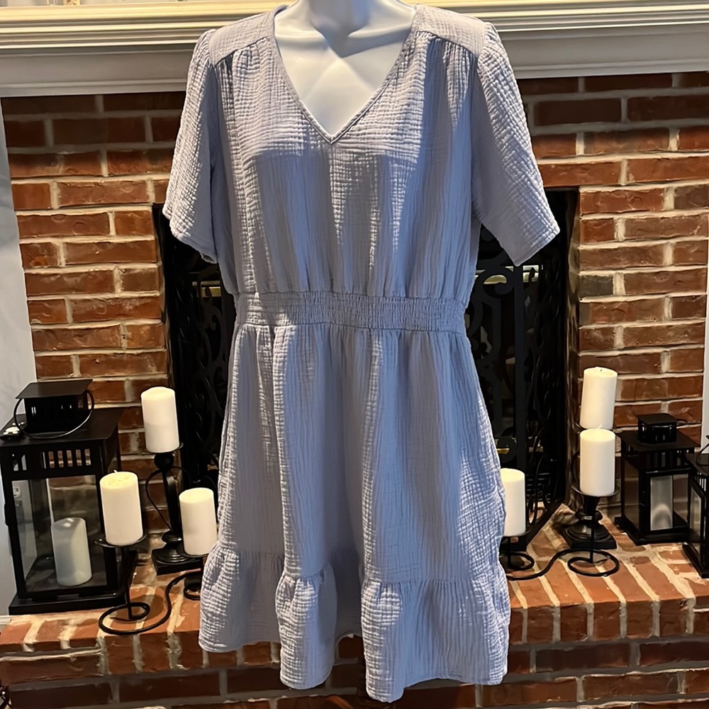🔥Knox Rose Powder Blue Dress with side pockets cleats! Size: M.Cool and Breezy!